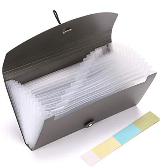 Sumnacon ドキュメントファイル 領収書・クーポンファイルケース 13ポケット