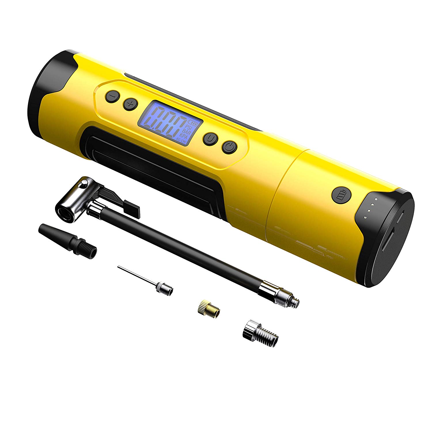 空気入れ 電動エアコンプレッサー 小型電動ポンプ 1000mah*3