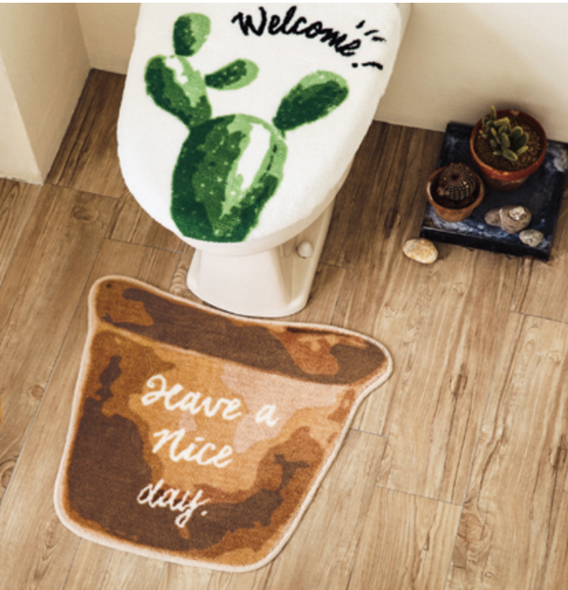 トイレマット 蓋カバー 2点セット -pttus-