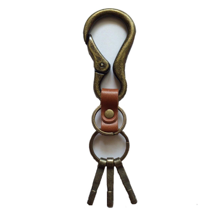 ベルトン イタリーレザーを使用したアンティークカラビナ