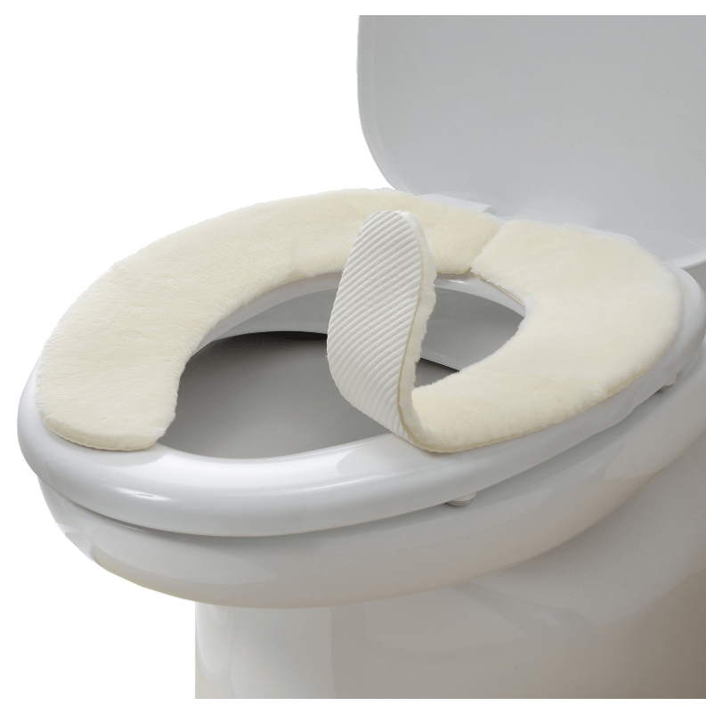 サンコー トイレ便座カバー アイボリー 無地 おくだけ吸着 消臭ふんわり KC-70