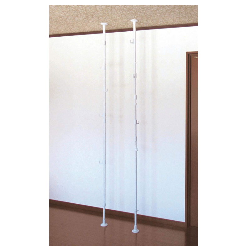 つっぱりポールハンガー テンショングリップポール 2本入