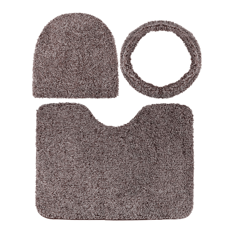 トイレ 3点セット 便座カバー U型O型 トイレ兼用フタカバー 足元マット