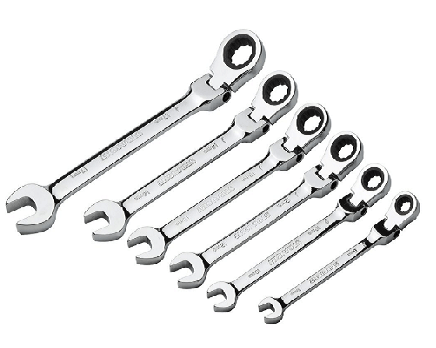 ストレート ラチェットコンビネーションレンチセット フレックスタイプ 6ピース
