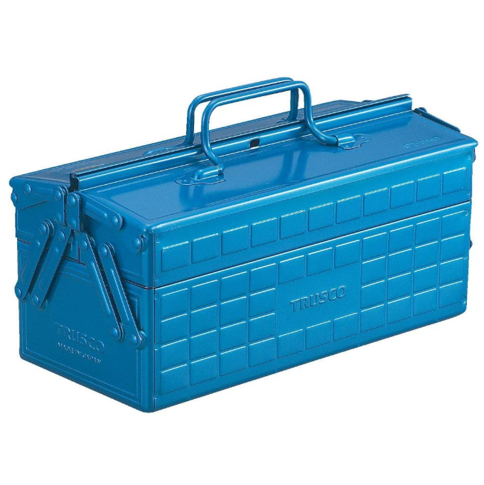 トラスコ 2段工具箱 ブルー ST-350-B