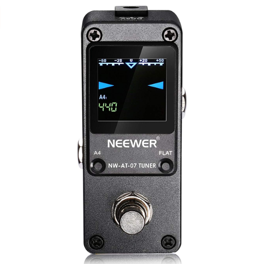 NEEWER　ミニクロマチックギターチューナーペダルトゥルーバイパス