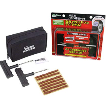 メルテック パンク修理キット オートバイ~乗用車・4WD車まで 収納ケース付き その他5種セット Meltec ML-331