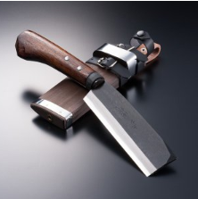 東周作 黒打腰鉈 白紙鋼 オイルステン仕上