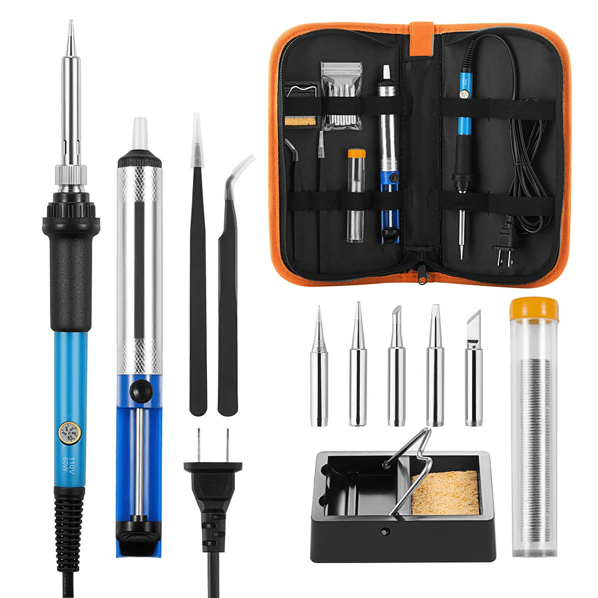 はんだごて ICONNTECHS はんだごてセット 12-in-1 60W 110V 温度調節可能