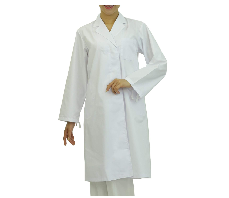 白衣netレディース用女性ドクター医師診察衣