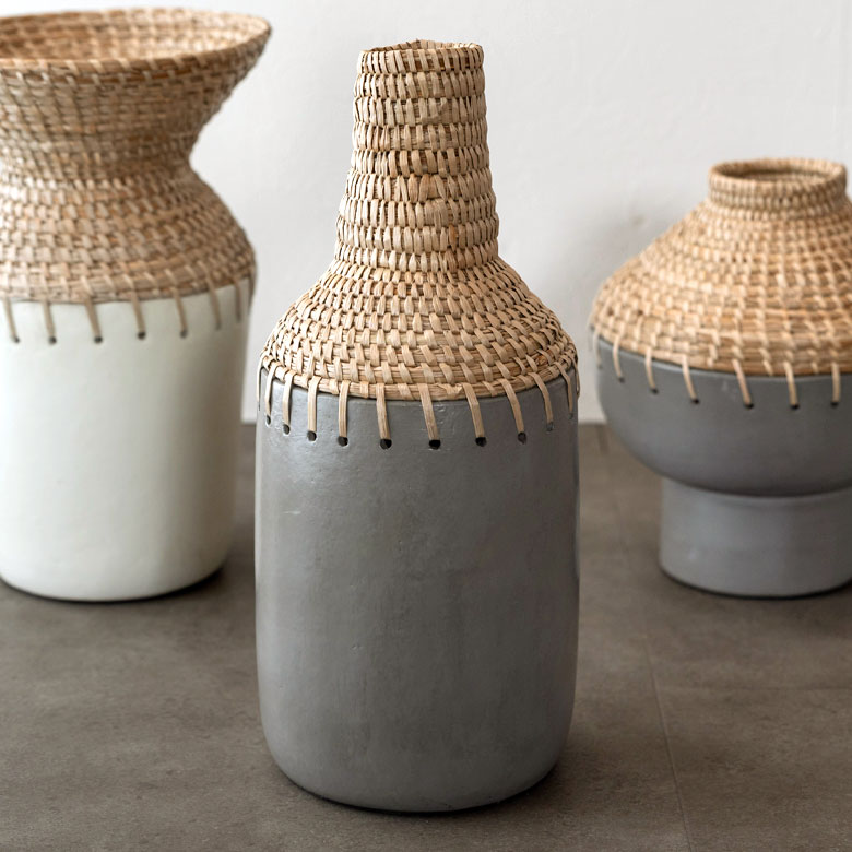 フラワーベース テラコッタ製