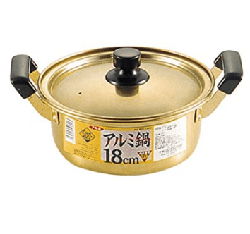 パール金属 両手鍋 18cm 鍋蓋付 ガス火専用 アルミ クックオール H-1892
