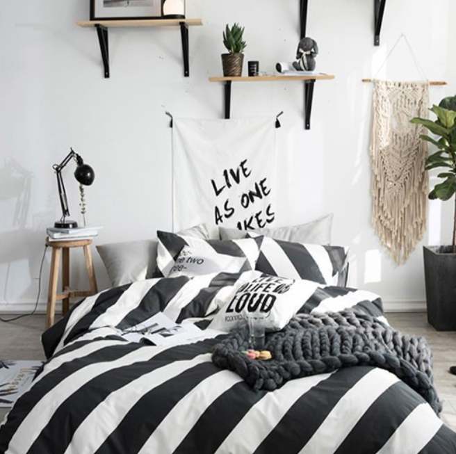 モノトーン布団カバーセット bedding-0543