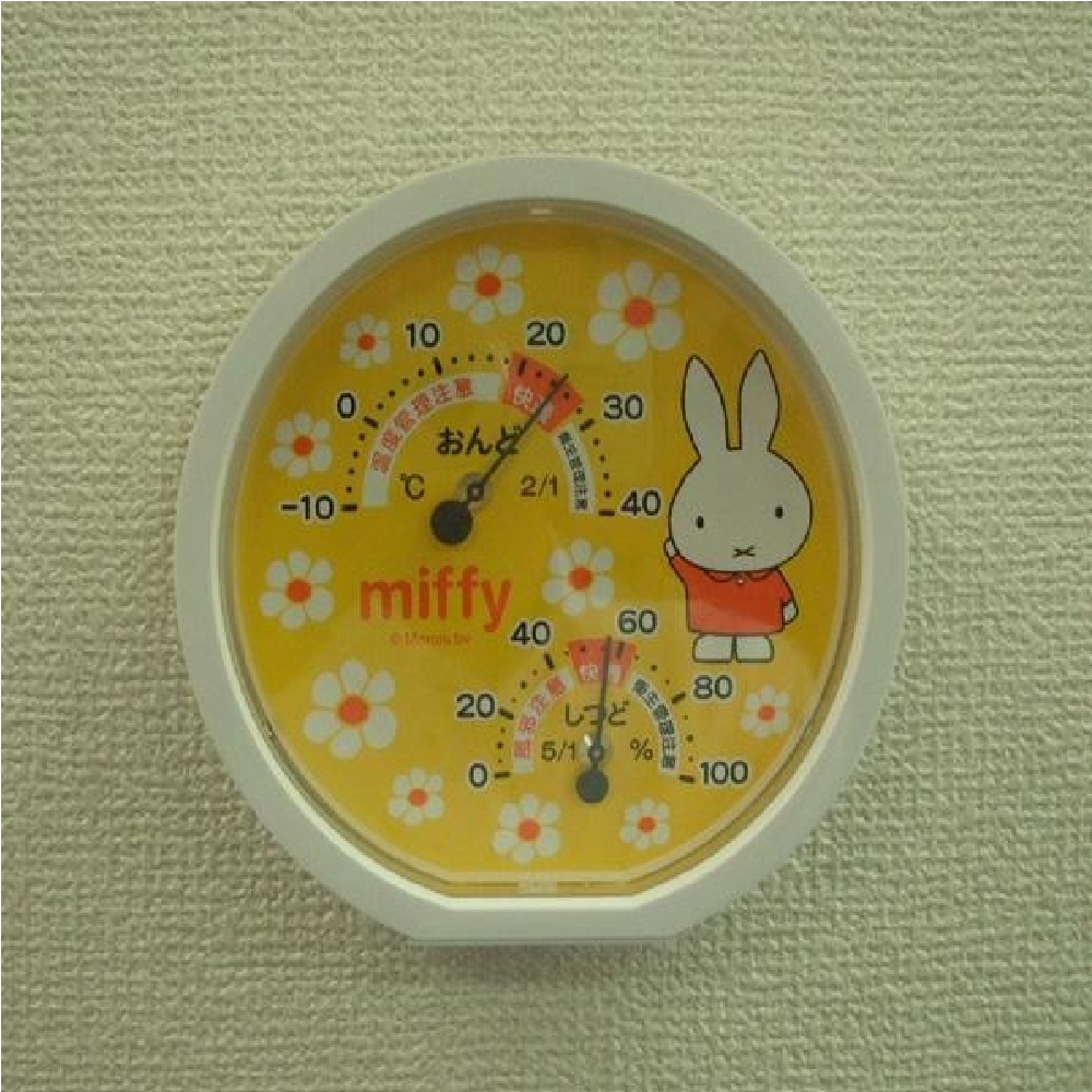miffy(ミッフィー)　丸型温湿度計　BS-038