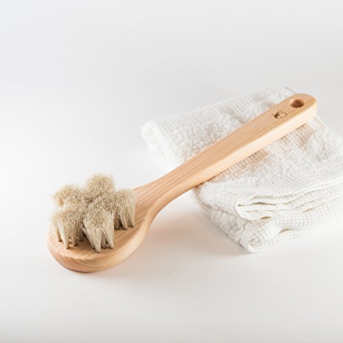 白馬毛ボディブラシ さくら クレオパトラ ロングタイプ