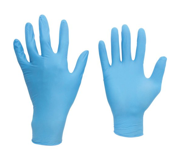 ミドリ安全 【手荒れしにくい、ゴム手袋】 ベルテ737 (レギュラー/粉なし/青/M/100枚)