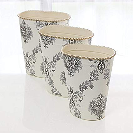 ブリキボックス　3個セット　ダマスク柄