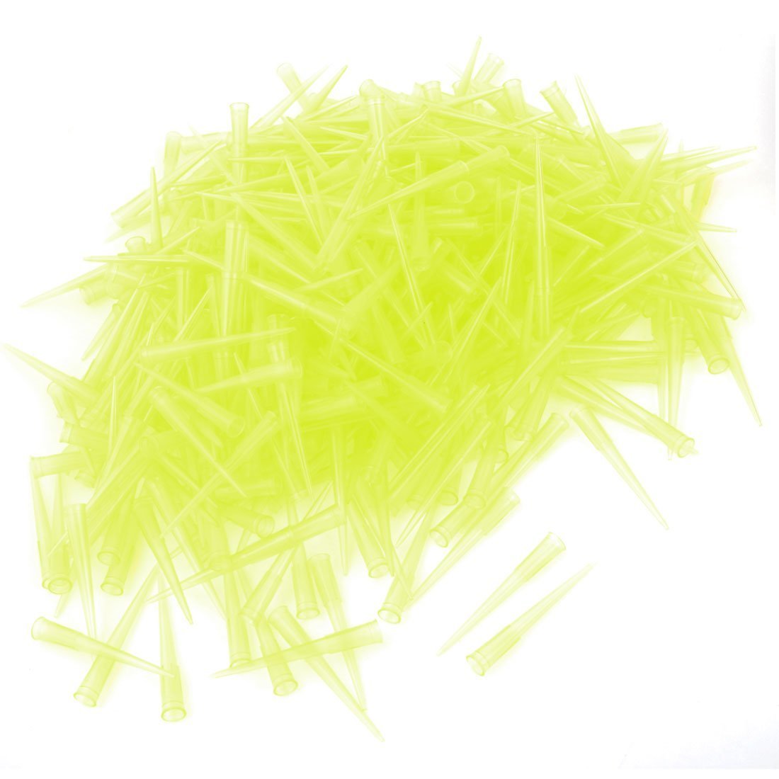 uxcell 液体移送ピペットチップ プラスティック製 200ul クリア イエロー 1000個入り