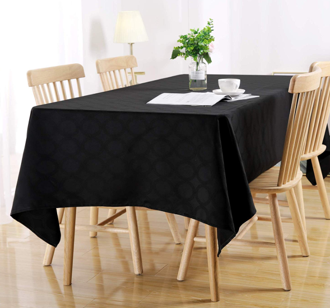 Deconovo テーブルクロス ジャカード生地 円柄