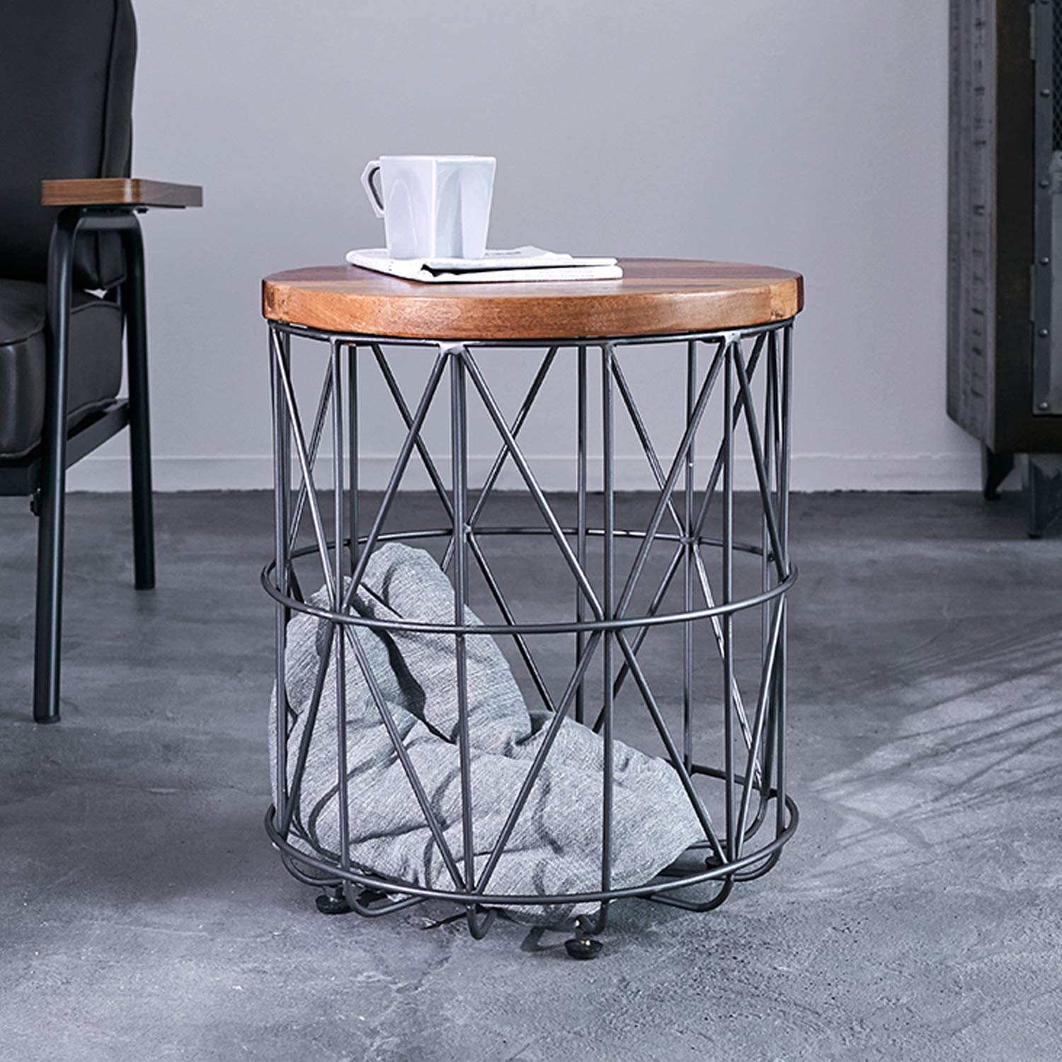 VEGA CORPORATION LOWYA ワイヤーバスケットサイドテーブル