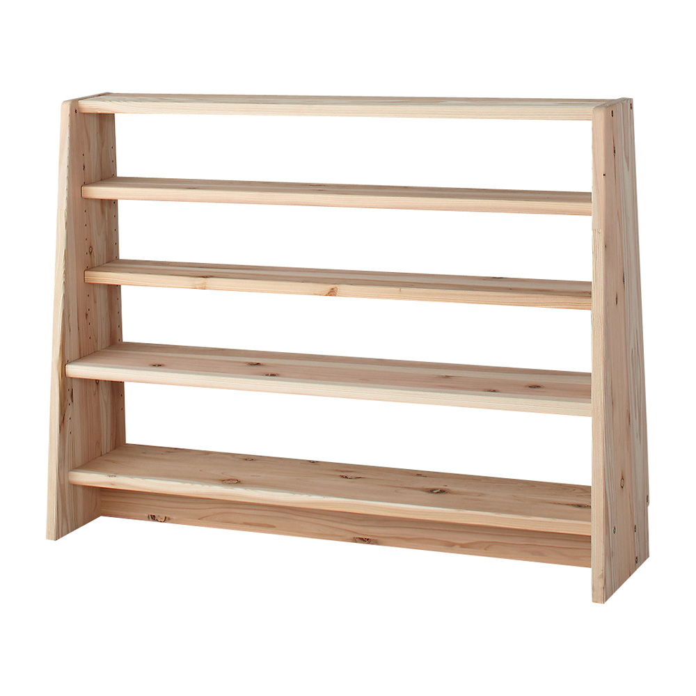 国産杉 薄型頑丈タワーシェルフ711623