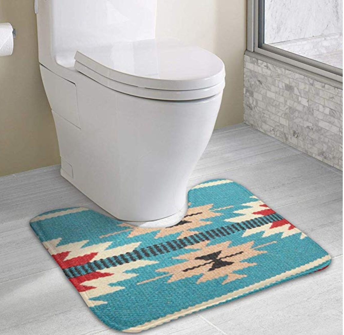HHTCZ トイレU型足元マット 南西 種族 ネイティブアメリカン
