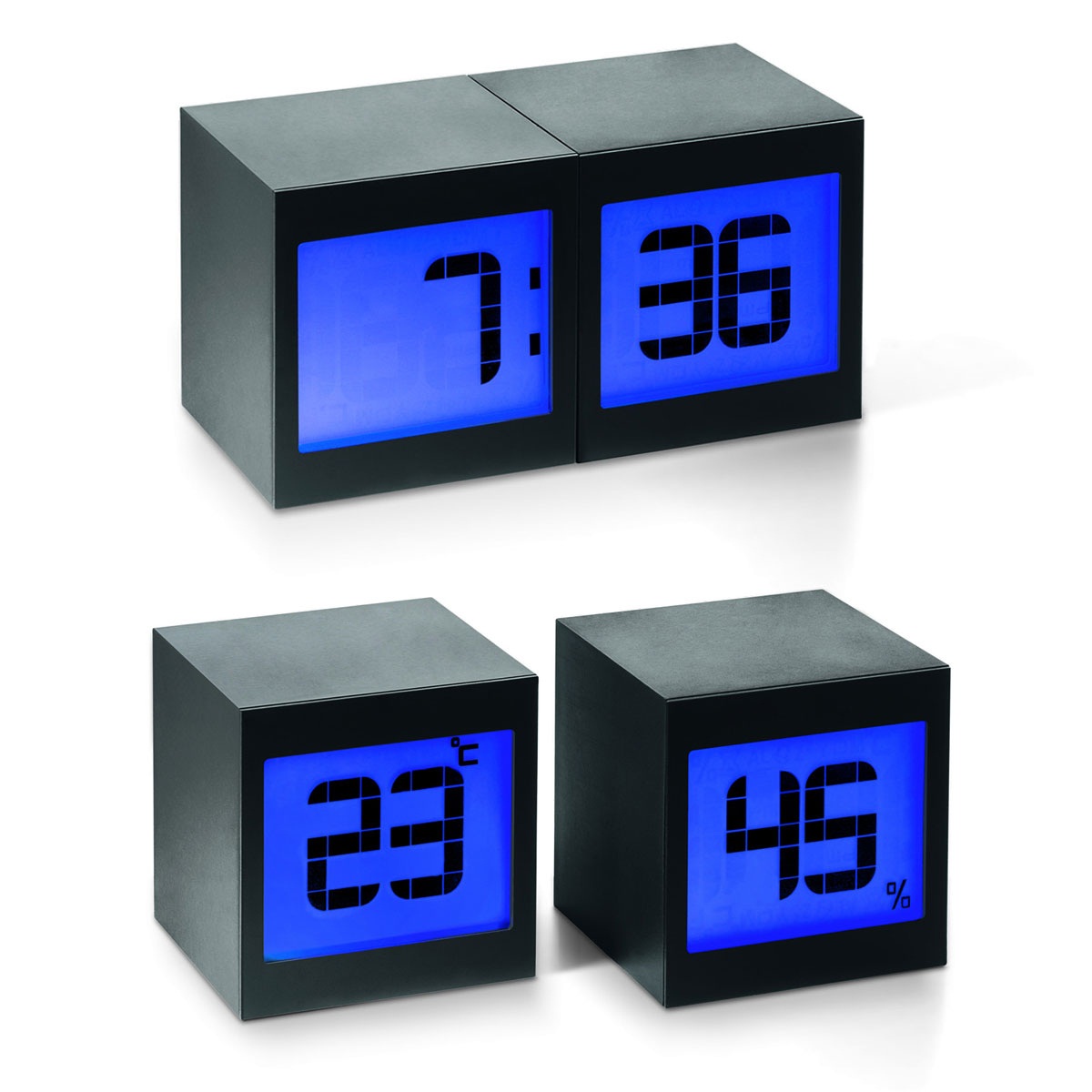 温湿度計＆時計（TWO マジッククロック）