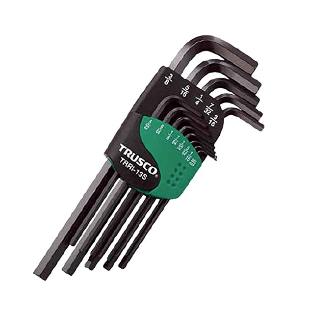 TRUSCO 六角棒レンチセット 13本組(インチタイプ) TRRI-13S