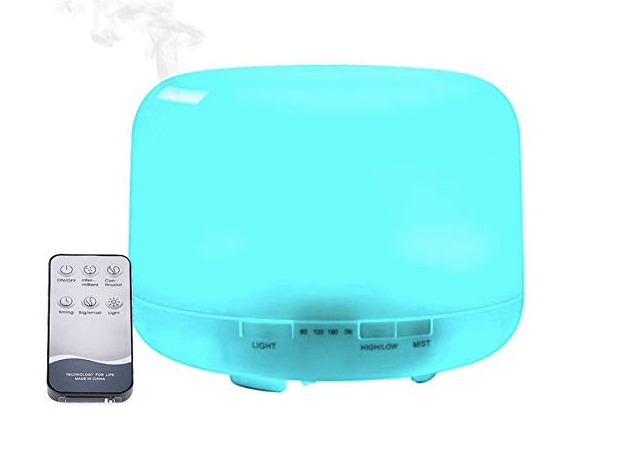 超音波式アロマディフューザー　500ml大容量　7色LED搭載機能付き