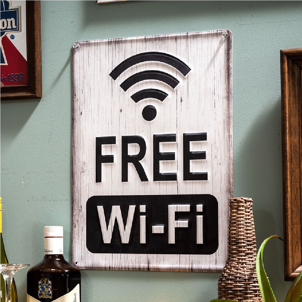 エレメンツ ブリキ看板 Wi-Fi プレート Bタイプ