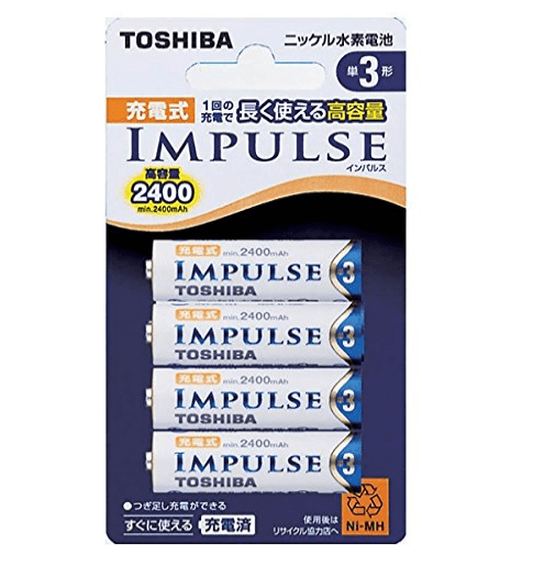東芝 ニッケル水素電池 充電式IMPULSE TNH-3A 4P