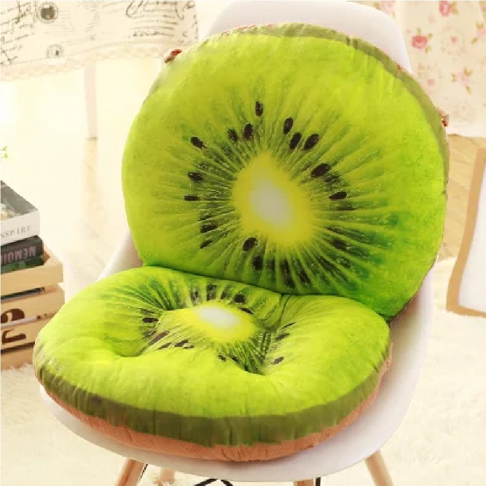 モノッコ 背もたれ付き座布団 リアルなフルーツ柄