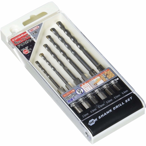 CUSTOM KOBO 6本組コンクリートドリル刃セット