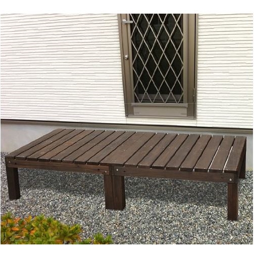 ウッドデッキ 縁台セット SD-9090X2DBR