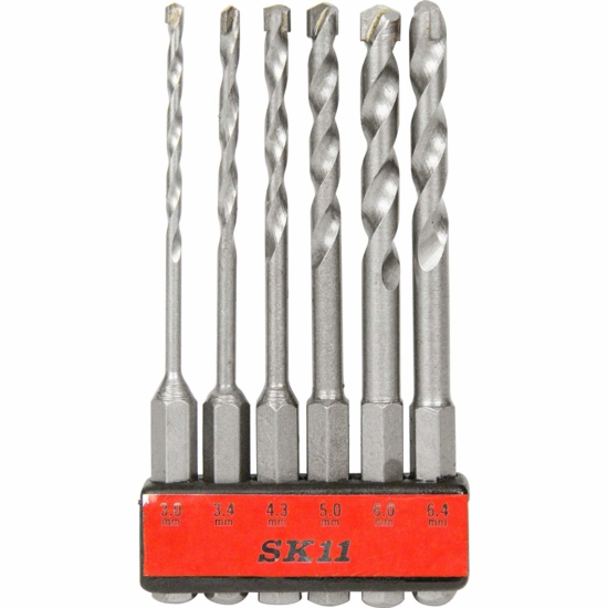 SK11 六角軸 コンクリートドリルセット 6本組