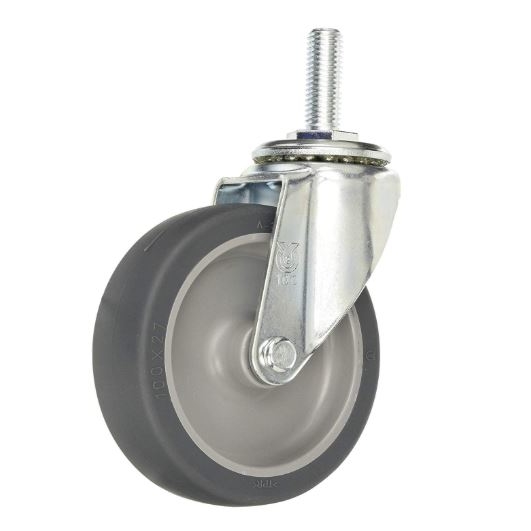 ユーエイ ねじ込み式エラストマーキャスター自在100径 ST100ELM1235