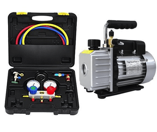 WEIMALL マニホールドゲージ＆真空ポンプセット