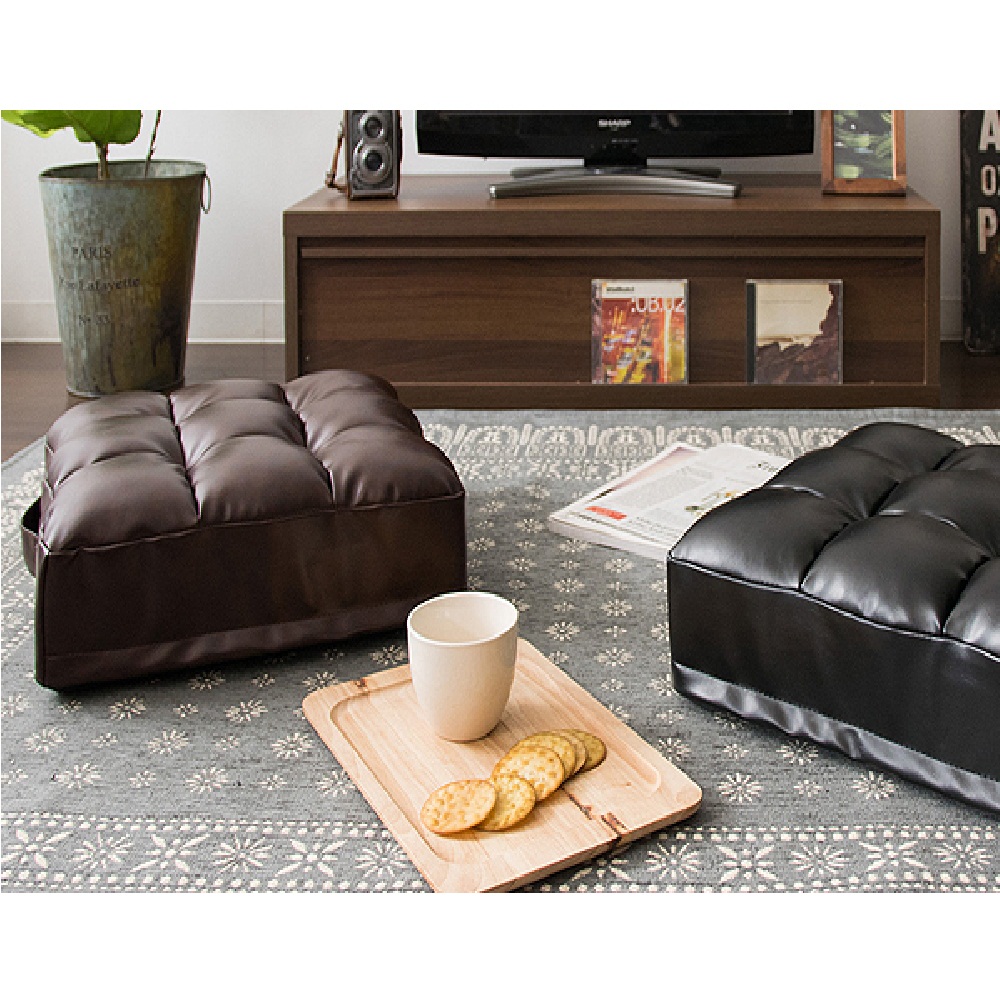 【極厚のおしゃれなクッション】座布団  レザー