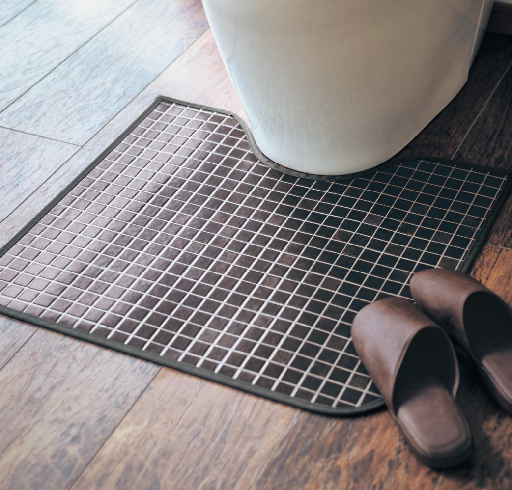 ベルメゾン トイレファブリック  トイレマット タイル柄