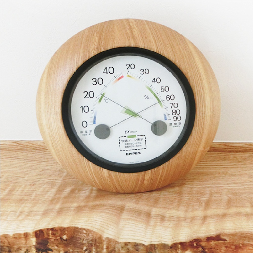 旭川家具 温湿度計 TM快適表示付き ササキ工芸 旭川 クラフト