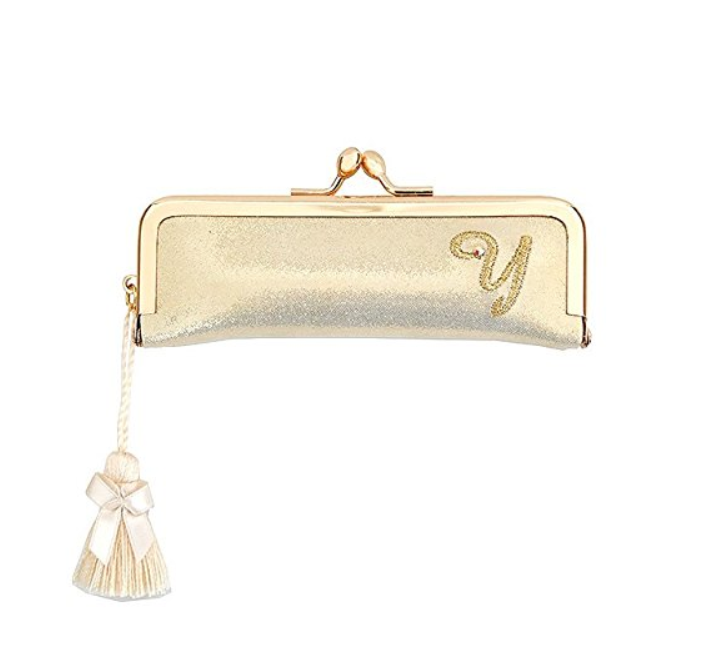 シャレールヤハタ イニシャル刺繍 がま口 印鑑ケース