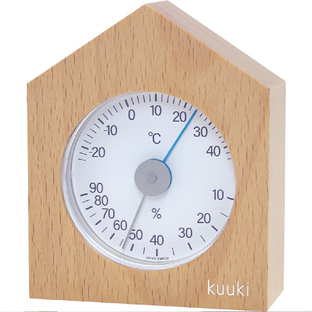 エンペックス　くうき・オウチ温湿度計　ナチュラル　KU-4770