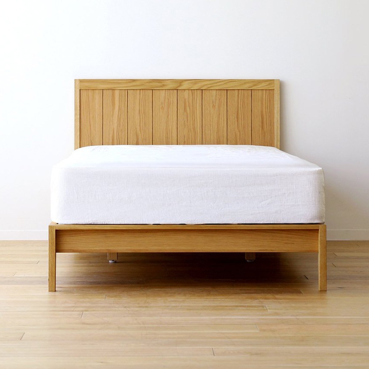 高野木工 トムソンベッド ダブル ホワイトオーク フレームのみ