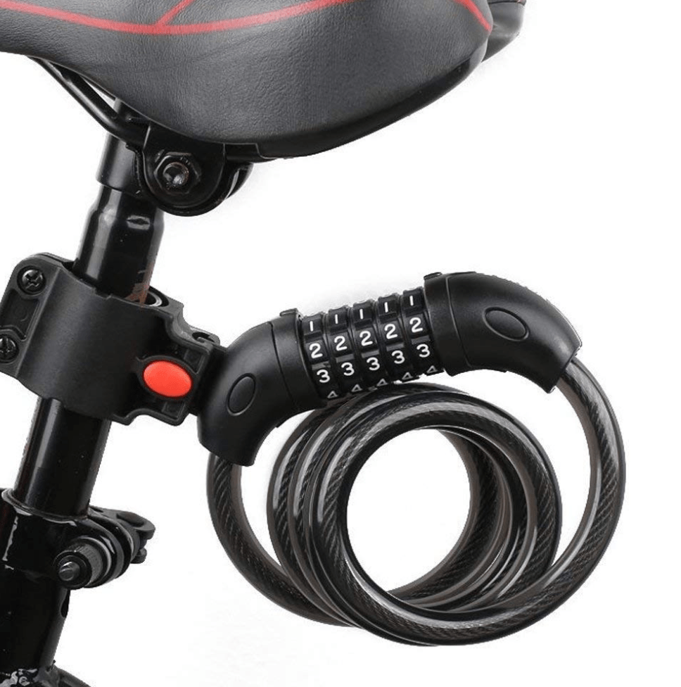 自転車ロック 長1200mm 横断面直径12mm 5桁