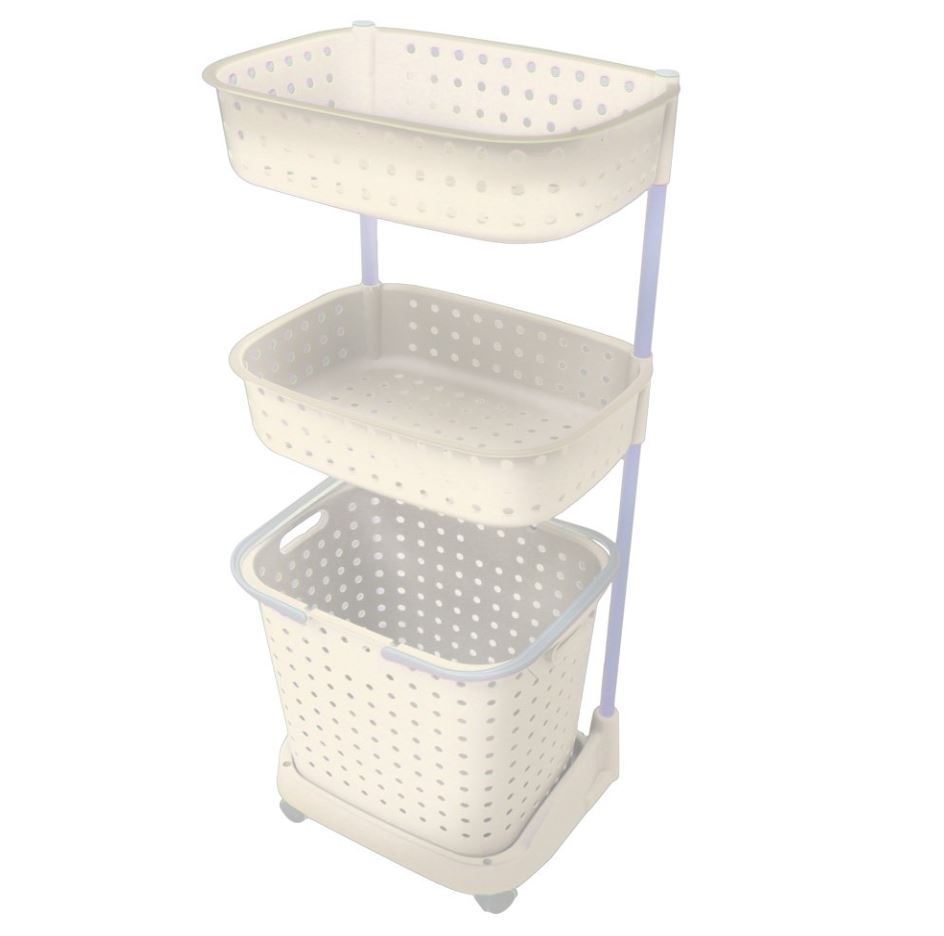 WEIMALL ランドリーバスケット3段 B075HF4GG3