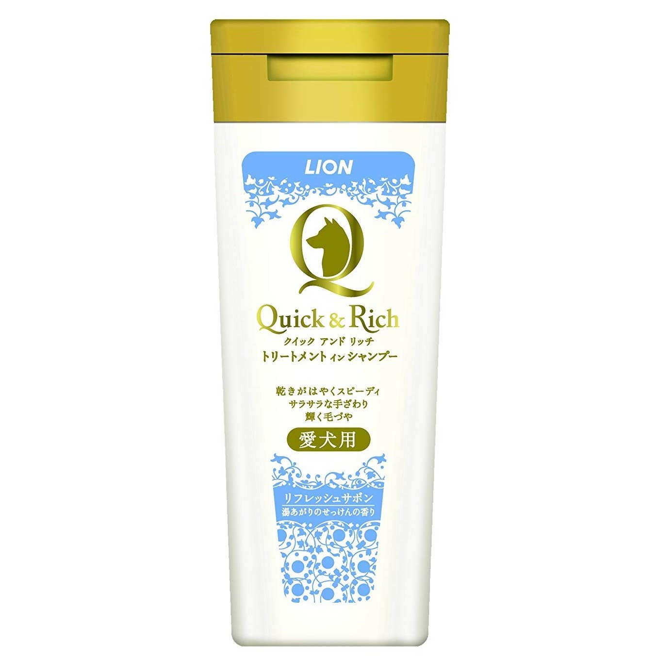 ライオン クイック&リッチ トリートメントインシャンプー全犬種用リフレッシュサボン 200ml