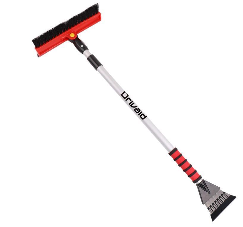 Drivaid アイススクレーパー 除雪ブラシ 伸縮式