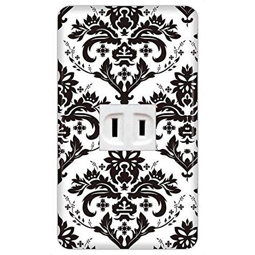 ドレスマ ダマスク柄 コンセントカバー 1口用 DMS009-1-SOCKET