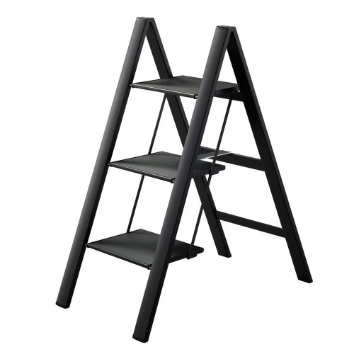 長谷川工業 デザイン踏台 ナローステップ 超薄型 SJ2.0-8BKA