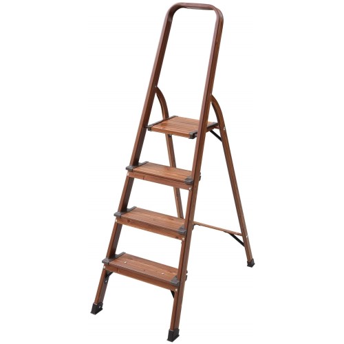 山善 木目調幅広ステップ 4段 PSHW-4M